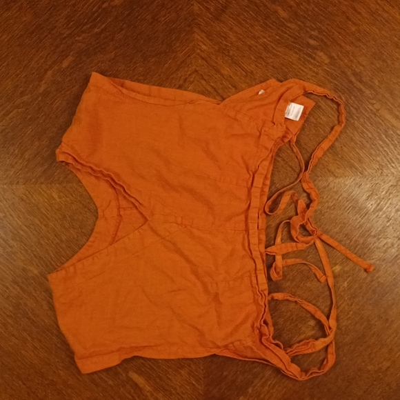 Prairie Underground - Affect Wrap Top - Size 1 - Hot Sauce - Orange Crop Top - Picture 2 of 4